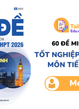 60 đề minh họa Tốt nghiệp THPT 2026 môn Tiếng Anh PDF Moon